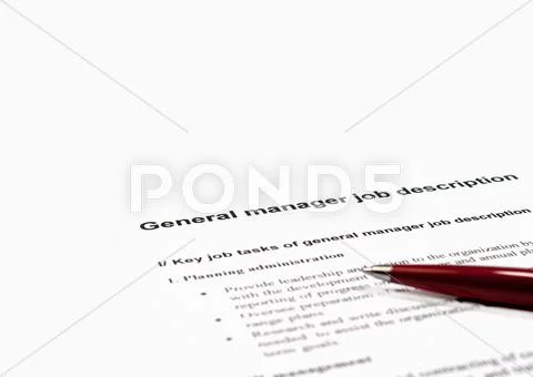 General manager job description Stock Photos