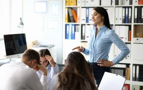 General manager with subordinates Stock Photos