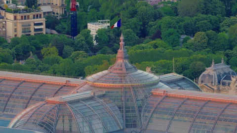 General panoramic view of the city of Paris France, beautiful sunset in the Stock Footage 316590448