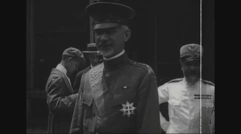 General Peyton Conway March talking Stock Footage 43320541