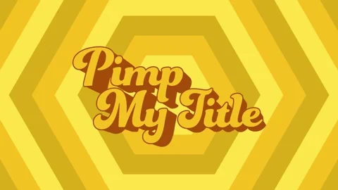 General Pimp My Title Old School Television Program Title Intro Stock After Effects