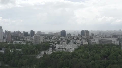 General plan of the city of Kyiv. View of the right bank. City center. Summer. 스톡 동영상 219957580