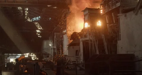 The general plan of the converter shop. Stock Footage 172054882