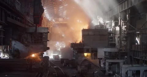 The general plan of the converter shop. Stock Footage 172054895