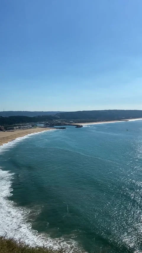 General plan of the ocean coast from above. Beach on the ocean from above. Big Stock Footage 307415462