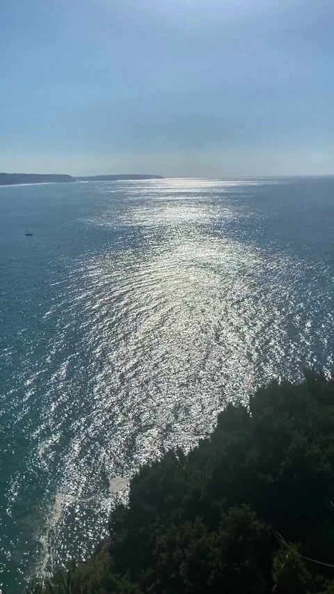 General plan of the ocean coast from above. Beach on the ocean from above. Big Stock Footage 312750506