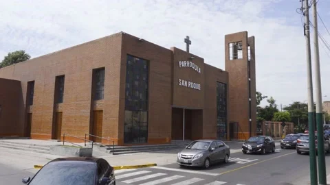 General plan of a parish in san roque, surco Stock Footage 150289540