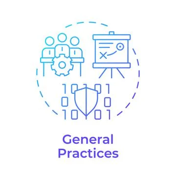 General practices blue gradient concept icon Illustrazione stock