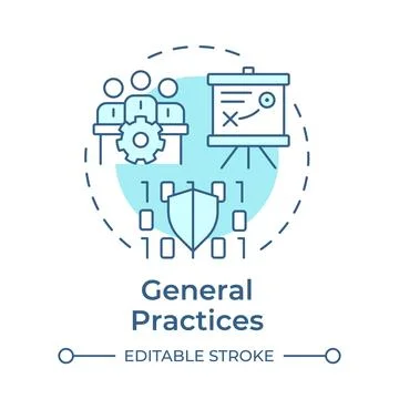 General practices soft blue concept icon Illustrazione stock