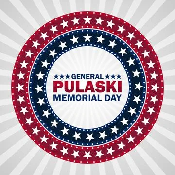 General Pulaski Memorial Day Stockillustratie