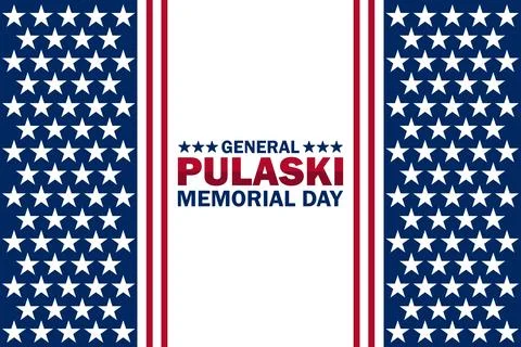 General Pulaski Memorial Day Vector illustration Illustration