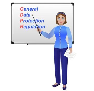 General regulations on the protection of personal data. Data security protocols. Stock Illustration