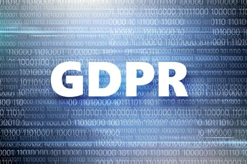 General regulations for protection of personal data. Inscription on blue Stock Photos