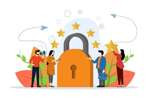 General rules for GDPR data protection. The European Commission strengthens and  Stock Illustration