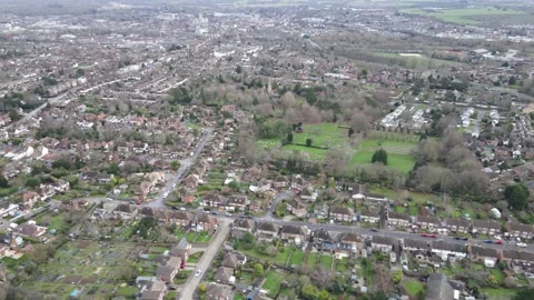General SE facing view of Canterbury Kent Stock Footage 241371566