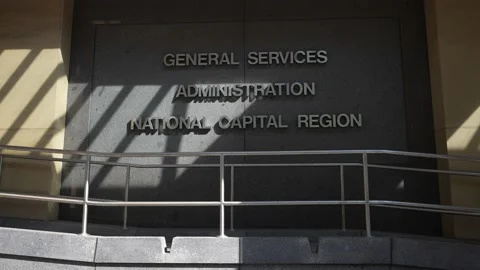 General Services Administration US Government building in Washington DC. Stock Footage 213913628