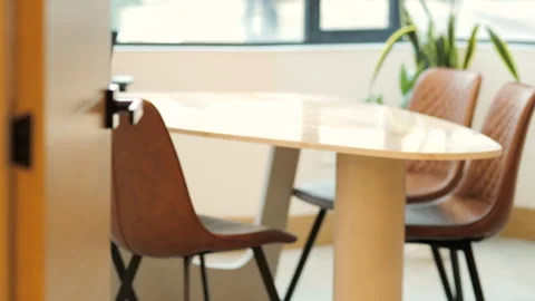 General shot with panning towards modern meeting room Stock Footage 342473171