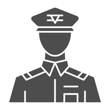 General solid icon. Commander vector illustration isolated on white. Veteran Stock Illustration