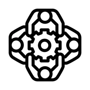 General solution icon vector outline illustration Stock Illustration