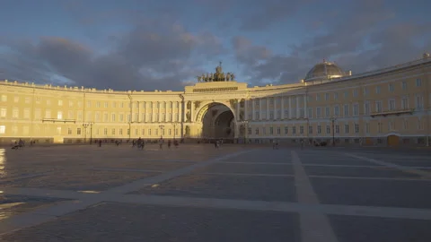General Staff building, Palace Square in St Petersburg, Russia Stock Footage 164716260