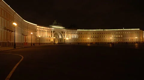 The General staff on Palace square. Saint-Petersburg. 4K. Stock Footage 44150629