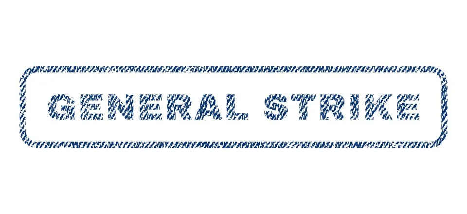 General Strike Textile Stamp Stock Illustration
