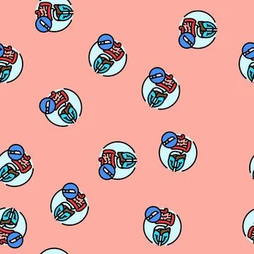General surgery vector seamless pattern Stock Illustration