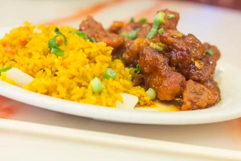 General Tso's Chicken Stock Photos