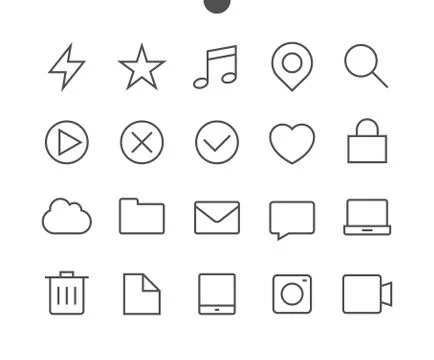 General UI Pixel Perfect Well-crafted Vector Thin Line Icons 48x48 Ready for 스톡 일러스트