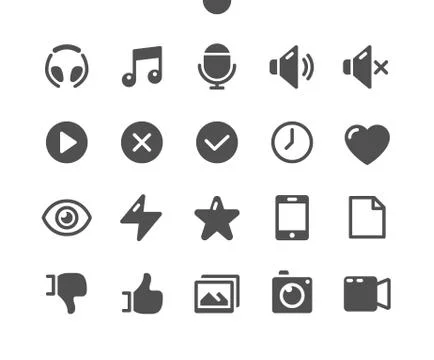 General v1 UI Pixel Perfect Well-crafted Vector Solid Icons 스톡 일러스트
