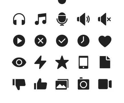 General v1 UI Pixel Perfect Well-crafted Vector Solid Icons Stock Illustration