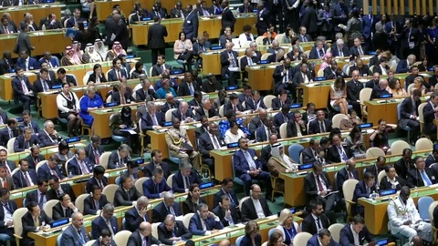 General view of the of 71st session of the United Nations General Assembly Vidéo 71645235