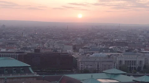 General view of the Budapest Royal Palace and the Danube river - 4K drone video Stock-Footage 99295342