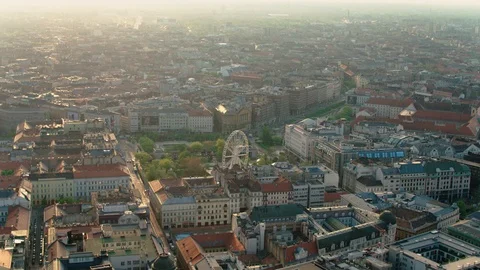 General view of the Budapest Royal Palace and the Danube river - 4K drone video Stock-Footage 99296033