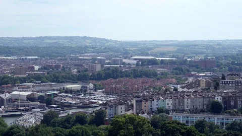 General view of the City of Bristol. Video stock 77608241