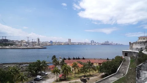 General view of Cuba wide angle shooting Stock Footage 128929957