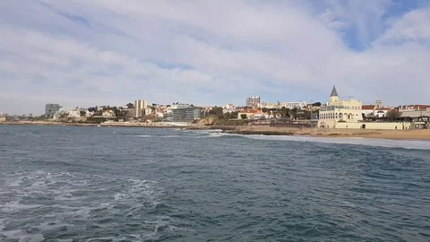 General view of Estoril beach 動画素材 103609840
