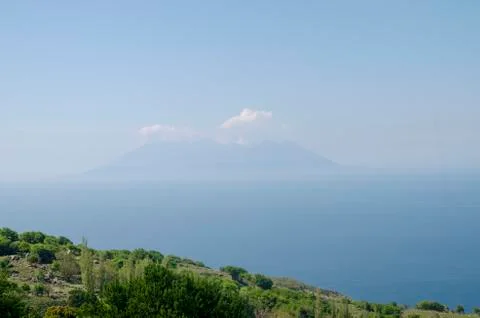 General view of Gokceada Stock Photos