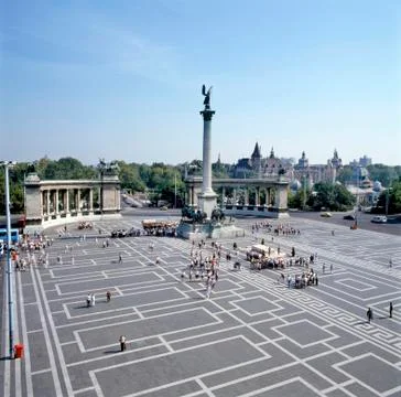 General view of Heroes' Square Stock Photos