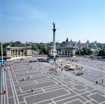 General view of Heroes' Square Stock Photos