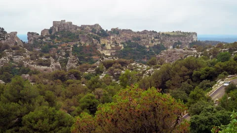 General view of Les Baux-de-Provence Stock Footage 170003628