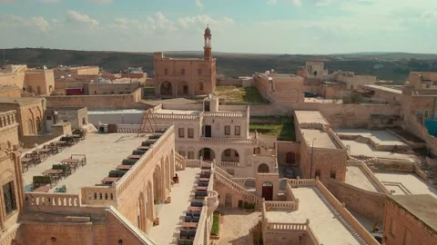 General view of Midyat city with drone, Mardin Turkey Stock Footage 222817671