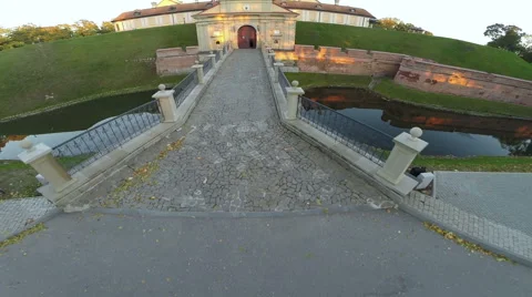 General view Niasvizh castle, Belarus Stock Footage 59747567