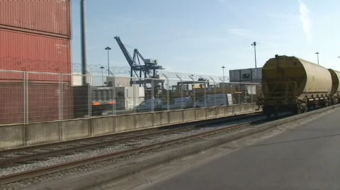 General view in port Stock Footage 139577