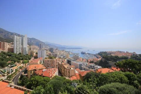 General view of Principality of Monaco Stock Photos