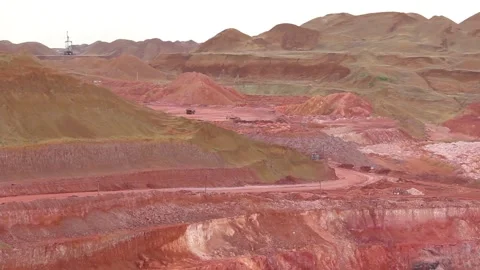 General view of a quarry for the extraction of bauxite, Stock Footage 122215897