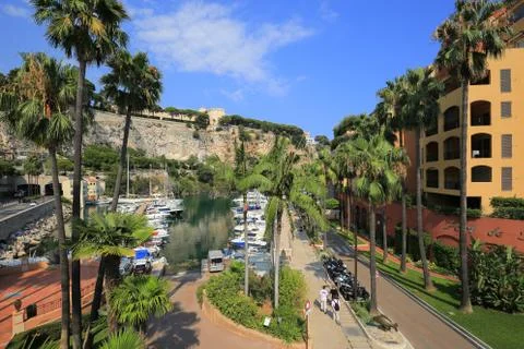 General view of the road in Monaco Stock Photos