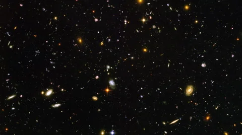 General view of a section of space in case of the very strong increase Stock Footage 47439975