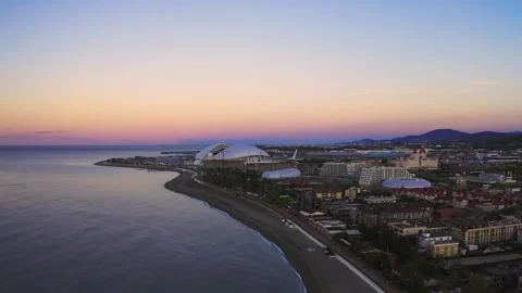 A general view of Sochi Olympic park area Stock Footage 203892218