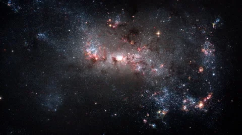 General view of a star nebula, beautiful with red-blue sections Stock-Footage 47762250